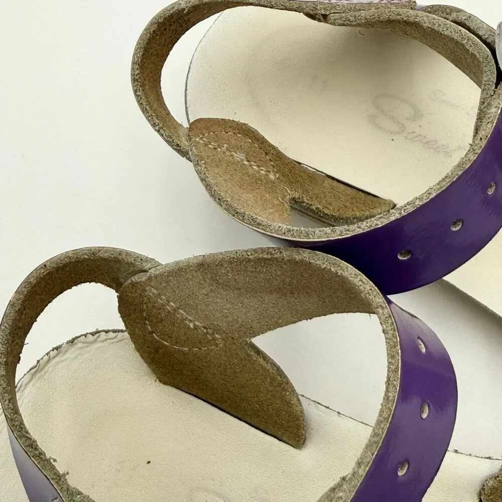 Saltwater Sandals Gloss Violet Purple Buckle Waterproof Sandals Size Kids 11